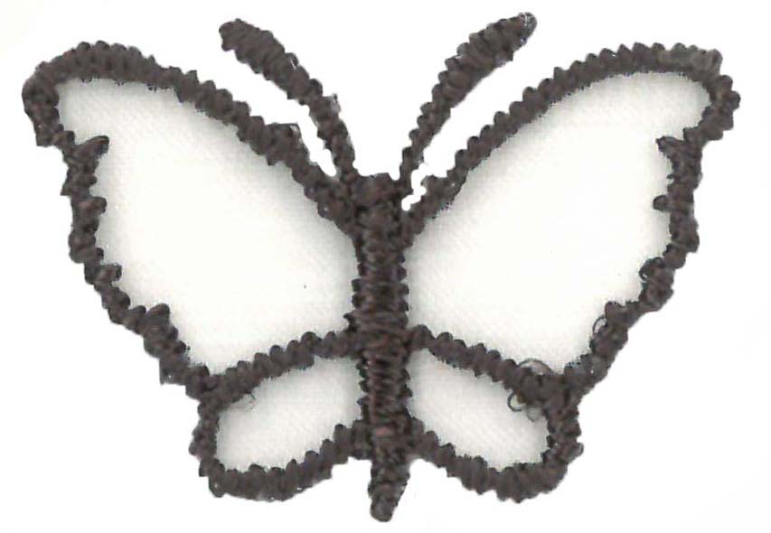 SMALL ORGANZA BUTTERFLY - CHOC